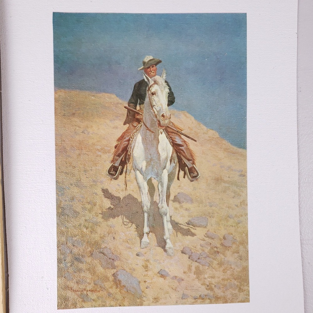Frederic‎ Remington Western Cowboy Canvas Print 11x14 White Horse